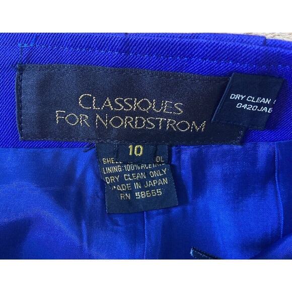 Classiques For Nordstrom Wool Pencil Skirt Size 10 Women’s Blue - Picture 3 of 6